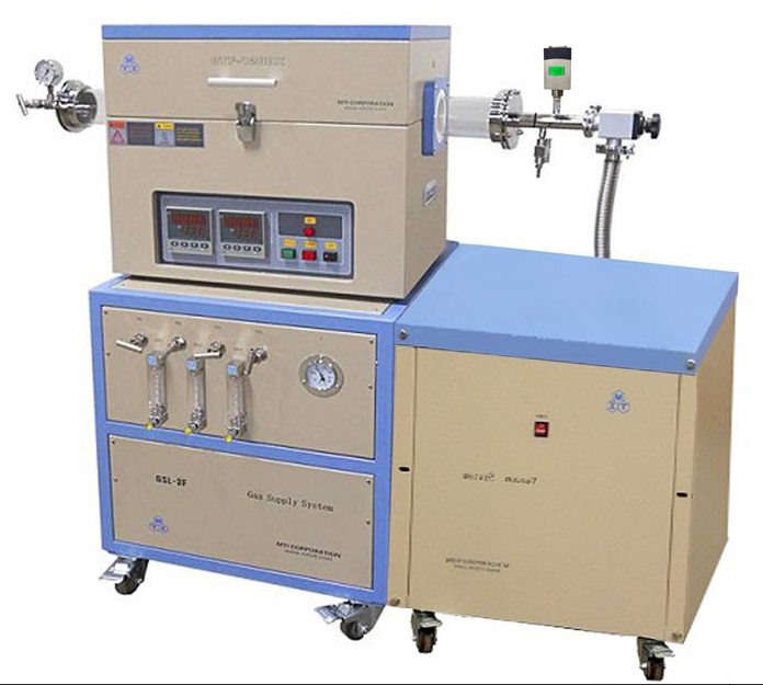 Dual Zone Quartz Tube Furnace 80mm Dia 1200c Max With Three Channel Gas Mixer Vacuum Pump And Anti Corrosive Vacuum Gauge Otf 1200x 80 Ii F3lv Premier Solutions Pte Ltd