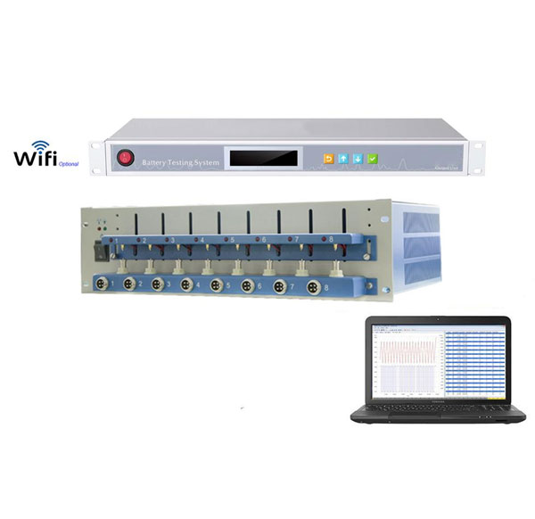 8 Channel Battery & Supercapacitor Analyzer (5 mA - 12A up to 5V) w/ Laptop Software - BST8-12