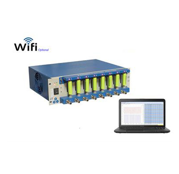 8 Channel Battery Analyzer (6-3000 mA, up to 5V) w/ Cell Holder, Laptop Software & Optional WIFI Control - BST8-3