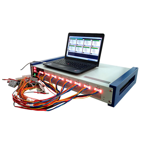8 Channel Battery Analyzer (0.6 -300 mA, upto 5V w/ Temperature & DCR Measurement - BST8-300-CST