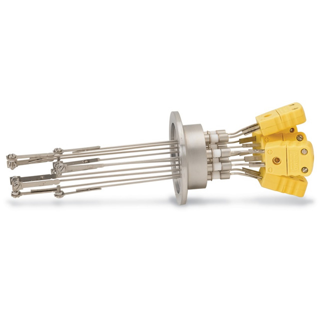 KF40 Feedthrough with 5 type-K Thermocouple Extension Wires for Glovebox, EQ-FH-KF40-K5