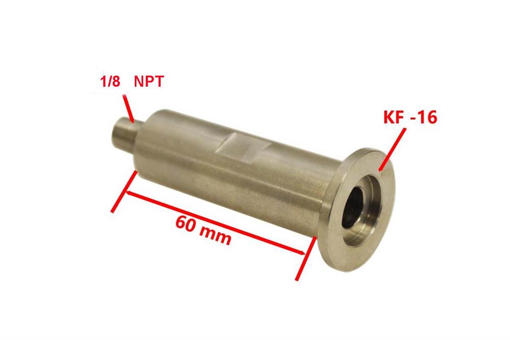 1/8 NPT Male to KF-16 Extension Adapter - EQ-KF16-1/8NPT