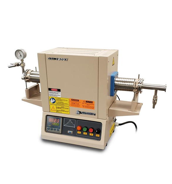 Compact 1600C Tube Furnace with 50mm Alumina Tube & Vacuum Flanges / Valves - GSL-1600X-50-UL