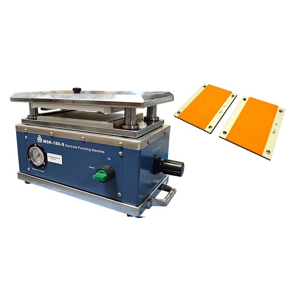 Hi-Throughput Pneumatic Disk Cutter with 15 & 19 mm Die for Coin Cell Separator & Electrode - MSK-180SC