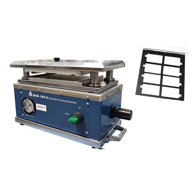 Compact & Precision Pneumatic Die Cutter with A Pair Die for Pouch Battery Research - MSK-180SP