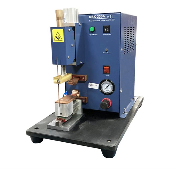 Single Point Pneumatic Spot Welder for Welding Bottom Tap of Cylinder Cell - MSK-330A