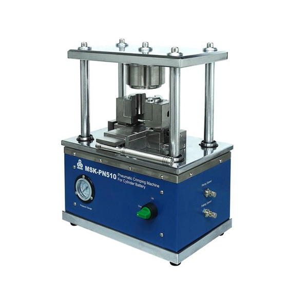 Pneumatic Crimping Machine for Cylindrical Cases (Optional: 32650, 26650, 21700, 18650, etc) - MSK-PN510