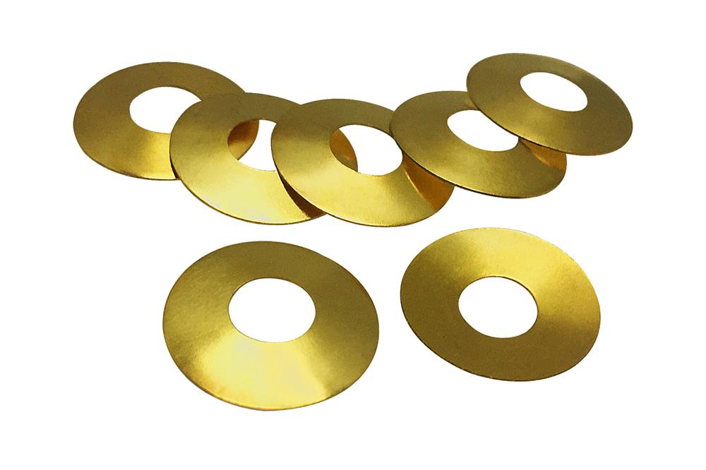 Gold Plated Stainless Steel Spring (Belleville Washers) for CR2032 Cases - 10 pcs/pck - EQ-CR20Be-SpringG