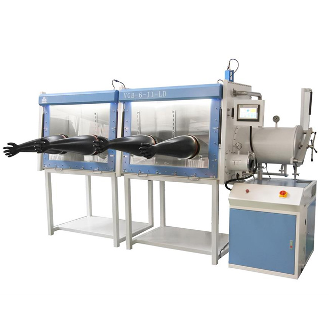 Dual Chamber Glove Box with Gas Purification System (H2O & O2 ) - VGB-6-II-LD