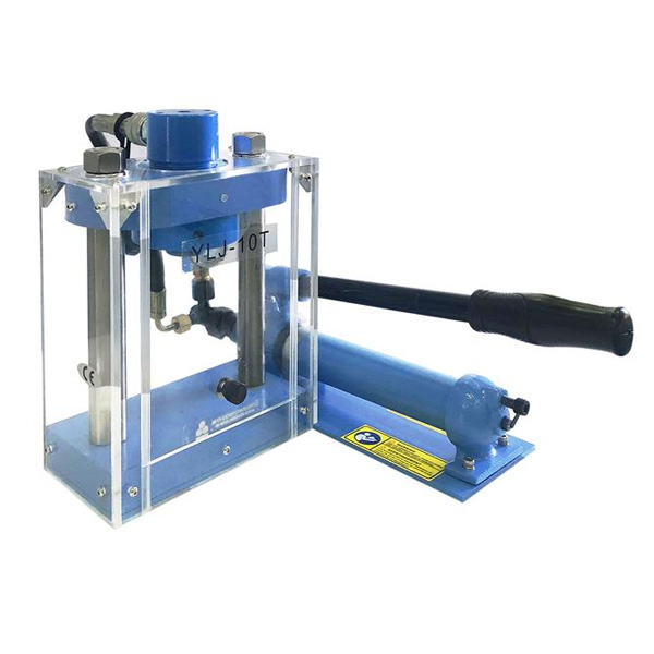 10T Lab Press with Separable Hydraulic Pump & Safety Cover - YLJ-10T