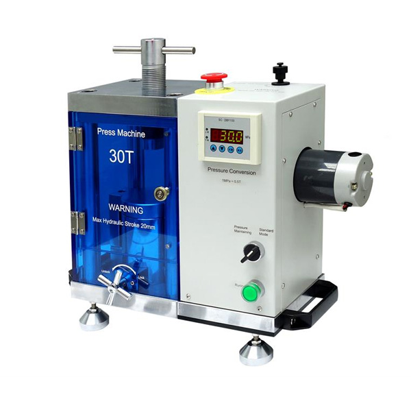 30T Desktop Electric Hydraulic Laboratory Press with Precision Pressure Controller - YLJ-E30T