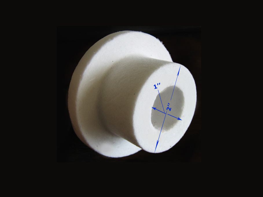 Refractory Ceramic Adaptor for fitting 1'' processing tube (a pair) - EQ-2-1-adaptor