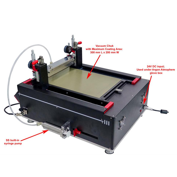 Slot Die Sheet Coater w/ Vacuum Chuck (W200XL300 mm) and Optional Heating - MSK-AFA-PD200