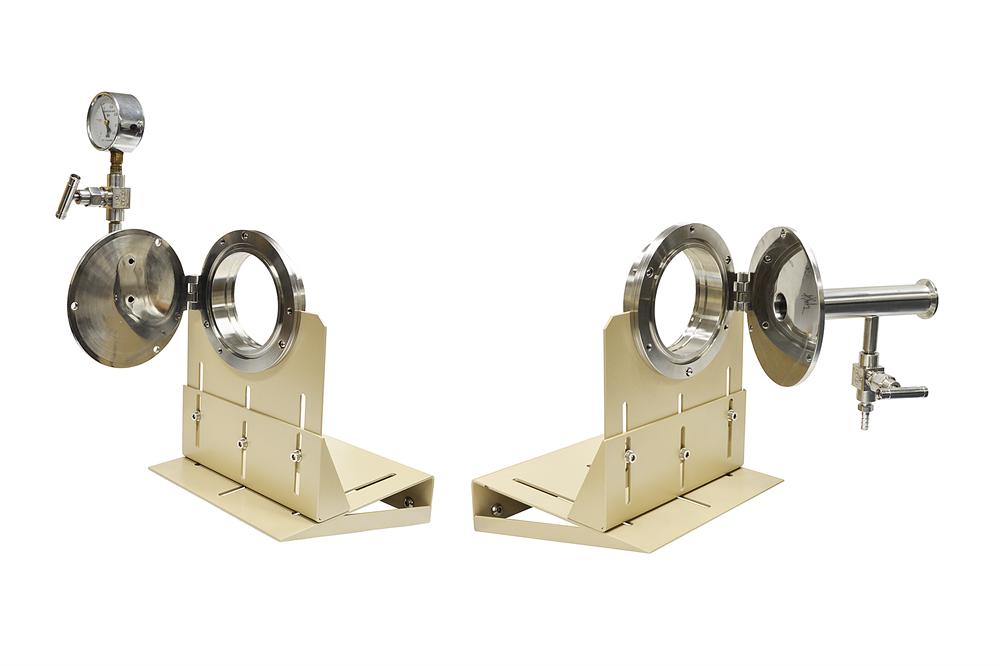 Hinged Vacuum Sealing Assembly with Flange Support for 101 mm dia Tube Furnace - EQ-FL-101KF25-HG